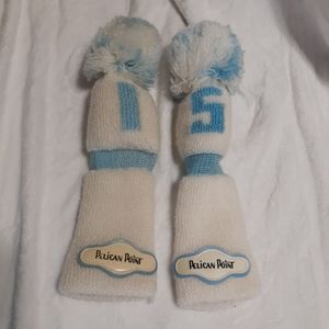 Vintage Pelican Point Pom Pom Baby Blue Golf Covers